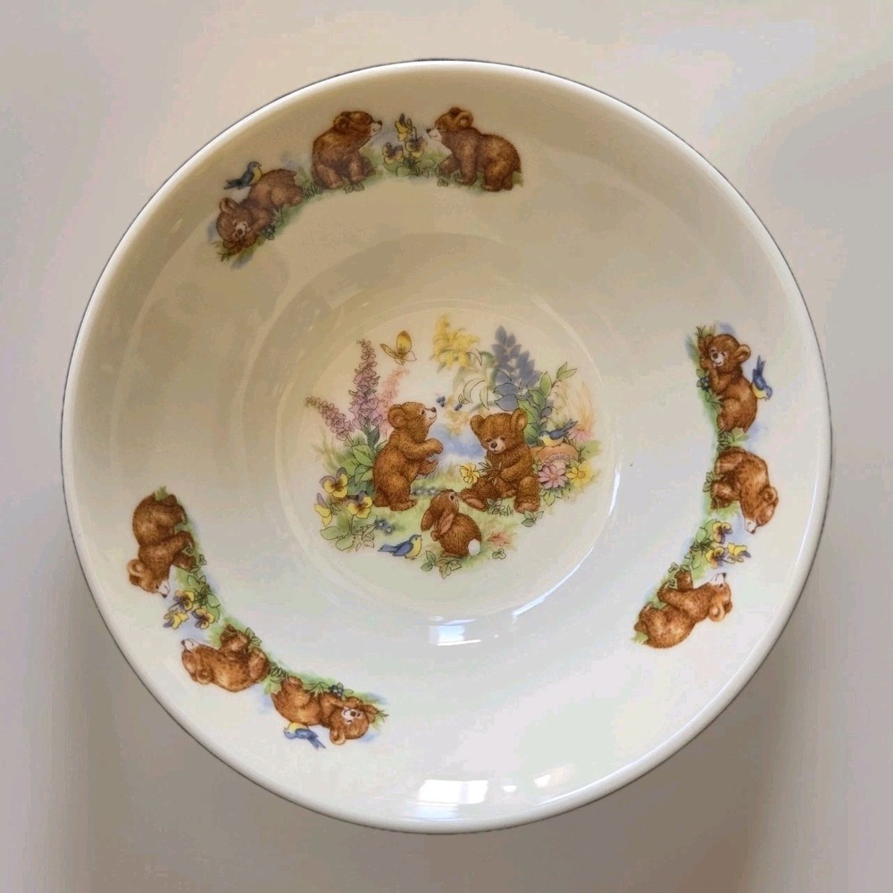 Royal Kent Bone China Children's‎ Bowl Honey Bears England Woodland Animals Bear
